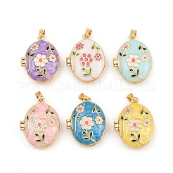 Латунь эмаль Locket подвески KK-P335-02G