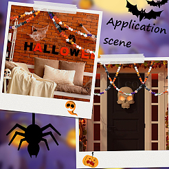 210 шт. 8 стиля бусины из натурального дерева с принтом на тему Хэллоуина WOOD-SP0001-07