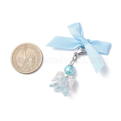 Ангельские стеклянные жемчужные бусины и акриловые подвески HJEW-JM03184-02