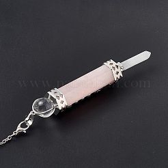 Natürliche Wünschelrutenpendel aus Rosenquarz&nbsp;G-F733-01A