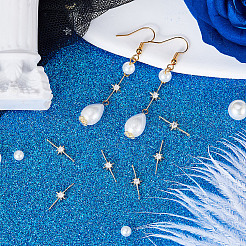 8 шт. латунные подвески-коннекторы с прозрачным кубическим цирконием ZIRC-BBC0002-27