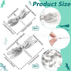 12 шт. 2 стиля латунных филигранных соединительных звеньев&nbsp;KK-NB0003-93P