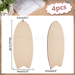 Незавершенные деревянные подвесные украшения WOCR-WR0001-01