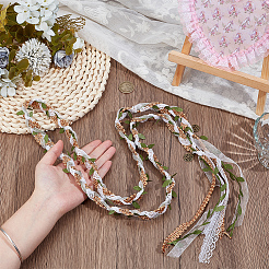 Макраме полиэстеровый шнур корсажи на запястье для свадьбы&nbsp;HJEW-OC00331