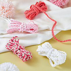 10 ярд двухцветного плетеного плоского шнура из искусственной замши&nbsp;LW-TA0001-05