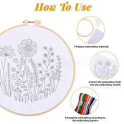 Наборы для вышивки цветов своими руками DIY-GL0004-115