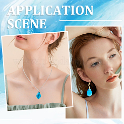 40шт граненые стеклянные подвески в форме капли GLAA-SP0001-11D