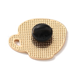 猫のラテコーヒーのエナメルブローチ  バックパックの服用の金合金のラペルピンバック  ペルー  23.5x30mm&nbsp;AL-I003-03G-05