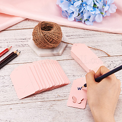 Ювелирные изделия дисплей ценники из крафт-бумаги и джутовый шпагат CDIS-TA0001-06D