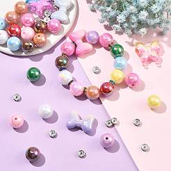 Runde & Schmetterling & Schleife Acryl & Messing Strass Abstandsperlen Zubehörse Kits&nbsp;MACR-FS0002-46
