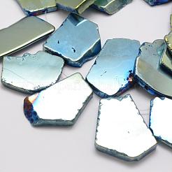 Гальванические натуральный агат бисер пряди&nbsp;G-K109-05-B