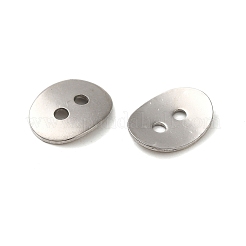 変色しない304ステンレススチールコネクタチャーム  オーバル  ステンレス鋼色  11x14x0.8mm  穴：2mm&nbsp;STAS-H217-02P