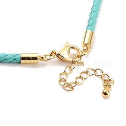 Изготовление плетеных круглых браслетов из искусственной кожи BJEW-H610-01G-12