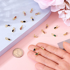 20шт латунные подвески с микропаве и кубическим цирконием&nbsp;KK-TA0002-25