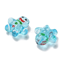 Рождественские прозрачные стеклянные бусины LAMP-M021-02H