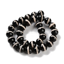 Натуральный тибетский полосатый узор бусины из агата дзи G-B084-A04-01