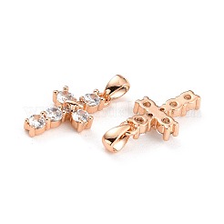 Латунные микро проложить кубический цирконий подвеска&nbsp;LS-ZIRC-P089-21RG