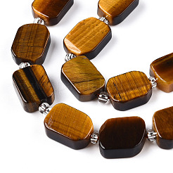 Природных тигровый глаз бисер нитей G-C098-A23-01