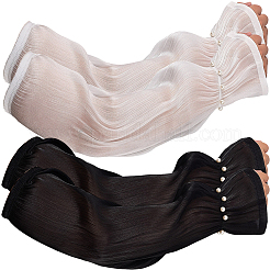 2 пара длинных нарукавников из двухцветной глазурованной марли&nbsp;AJEW-CY0001-22C