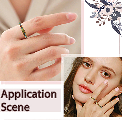 12 шт. 12 стиля 201 нержавеющая сталь рифленые кольца для пальцев&nbsp;RJEW-SC0001-31