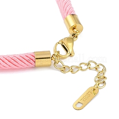 Ionenplattierung (IP) 304 Edelstahl ID-Armbänder für Frauen&nbsp;BJEW-K254-20G-03