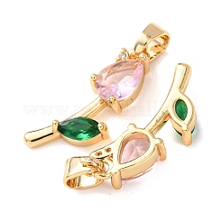 Латунные микро проложить кубического циркония подвески&nbsp;KK-A284-13G-02