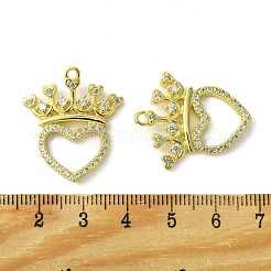 Кулоны из экологически чистой латуни с микропаве и кубическим цирконием&nbsp;KK-A204-15G