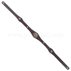 1 diadema vikinga de imitación de cuero retro medieval&nbsp;OHAR-CL0001-02A