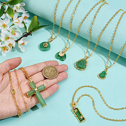 6 шт. латунные цепочки ожерелья&nbsp;NJEW-OC00007