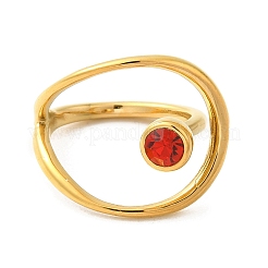 Настоящее полое каплевидное открытое кольцо-манжета из нержавеющей стали 304 с покрытием из 14-каратного золота RJEW-G297-01G