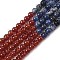 Нити бусин из натурального желтого нефрита чакры G-NH0002-E03-8mm