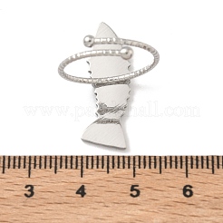 Verstellbare offene Manschettenringe aus Edelstahl 304&nbsp;RJEW-D343-01P