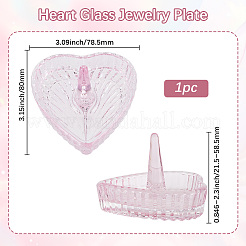 Сердечки стеклянные пластины для украшений для ожерелья ODIS-WH20002-05B