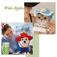 4 chapeau en tissu pour animal de compagnie&nbsp;AJEW-FH0008-80
