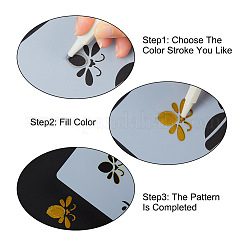 2 ensemble de 2 modèles de pochoirs de peinture à dessin creux en plastique pour animaux de compagnie&nbsp;DIY-GF0007-27