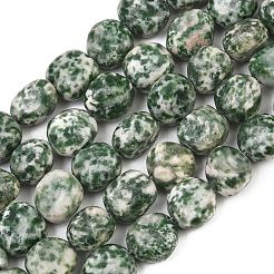 Fili di perle di diaspro spot verde naturale&nbsp;GG-CBA787B-A13