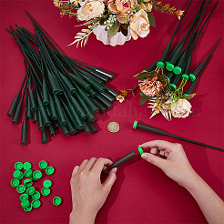 100 шт. 2 вида пластиковых удлиняющихся трубок для воды с колпачками&nbsp;AJEW-FG0005-26