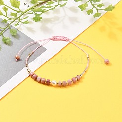 Bracelets de perles de nylon tressés réglables&nbsp;BJEW-JB05592-01