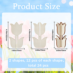 24 шт. необработанные деревянные диски-тюльпаны AJEW-WH20020-196