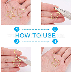 Долговечные латунные крючки для серьги KK-BC0006-06G-NF