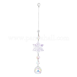 Украшения из снежинки из цветного стекла ab AJEW-Q144-02P-02