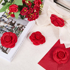 4 шт. тканевая брошь-булавка «Камелия»&nbsp;JEWB-CN0001-03C