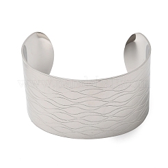 Bracelets manchettes en acier inoxydable chirurgical 316L&nbsp;BJEW-D454-01D-P