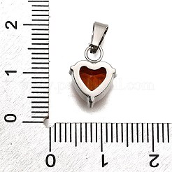 Pendentifs en acier inoxydable 304 micro pavés de zircones cubiques&nbsp;STAS-B086-13P-01