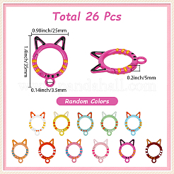 26 шт. окрашенные распылением кольца пружинных ворот из сплава&nbsp;FIND-SC0017-10