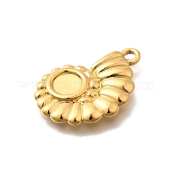 Cabochon-Fassungen für Anhänger aus Edelstahl 304&nbsp;STAS-E545-04-M