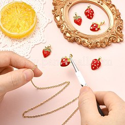 6 шт. 3 стиля латунных эмалевых подвесок&nbsp;KK-CJ0004-14