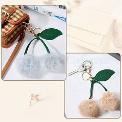 1 colgante de tela de peluche de cereza.&nbsp;HJEW-SZ0001-40B