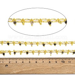 Граненые цепочки из натурального лабрадорита ручной работы CHC-L050-01G-13