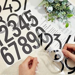 Superfinding 8 лист 2 стиля наклейки для домашних животных светоотражающие самоклеящиеся виниловые водонепроницаемые 0-9 числа diy украшения для почтового ящика DIY-FH0002-78